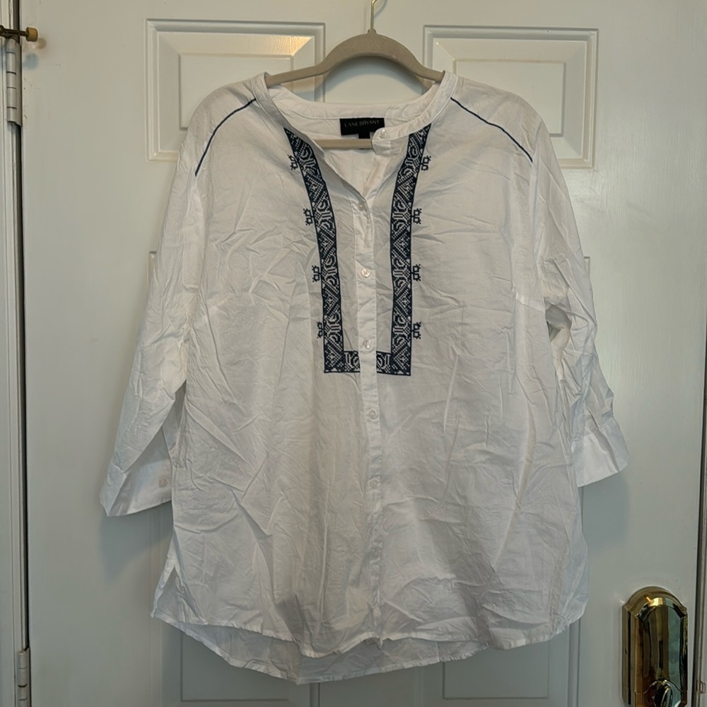 Lane Bryant linen shirt